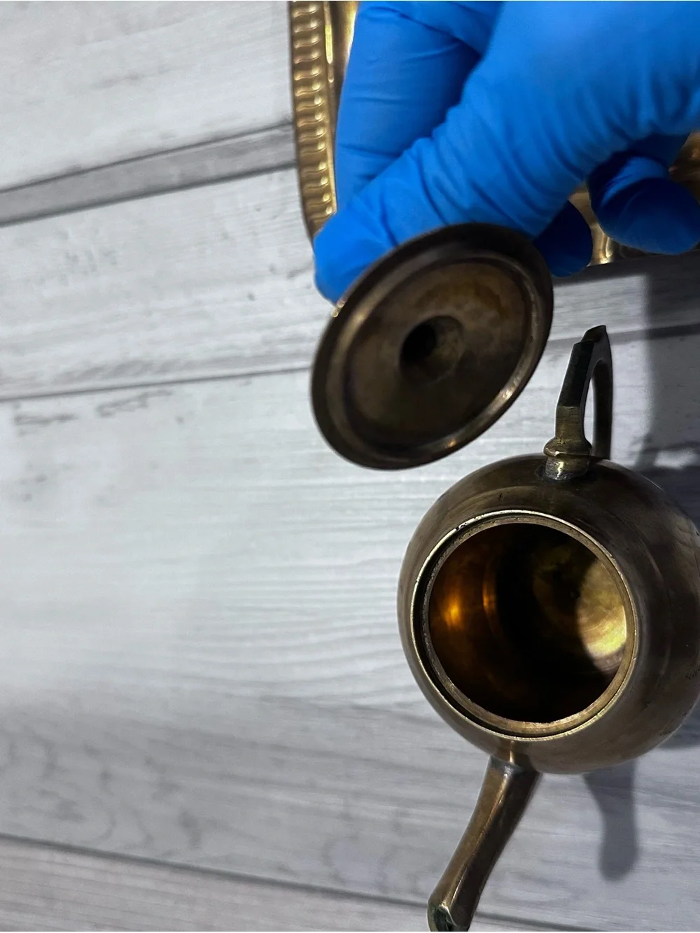 Antique Brass Tea Set - 8 Piece